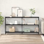 vidaXL Wandtafel Zwart Eiken 156 x 28 x 80,5 cm Bewerkt hout, Verzenden, Nieuw