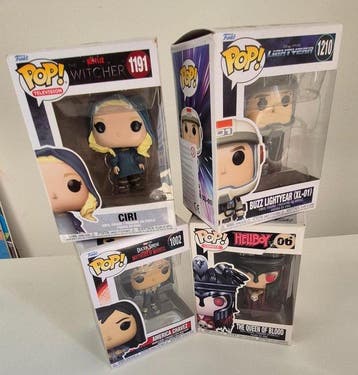 Lotto di 4 Funko Pop! Originali – Marvel, Disney, Hellboy,