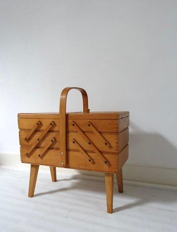 Boîte à couture - Bois - Moderne du milieu du siècle