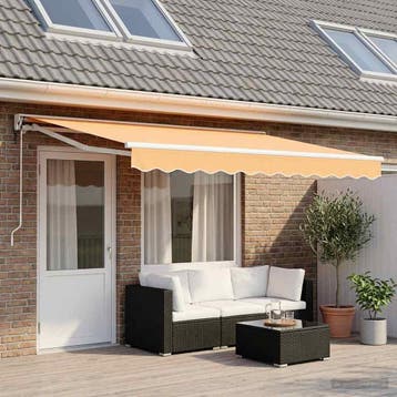 vidaXL Elektrisch Uitschuifbare Zonneluifel Zand 4,5 × 3,5 m, Verzenden