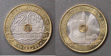 France Gadoury 872 20 Francs 1993 Type Jeux Mediterraneen..., Verzenden, België