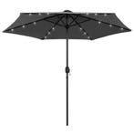 vidaXL Parasol met LED-verlichting en aluminium paal 270 cm, Verzenden