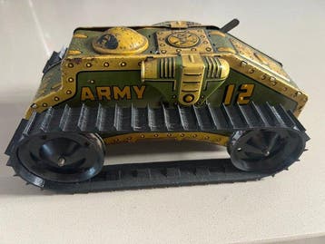 Mar Toys - Jouet en étain - Army Tank - 1950-1960 -