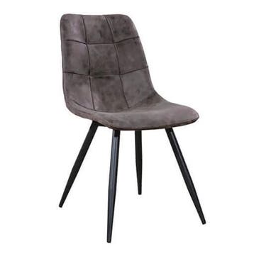 Stoelen | PEAK | Microvezel/Metaal | Anthracite | Zwarte, Verzenden