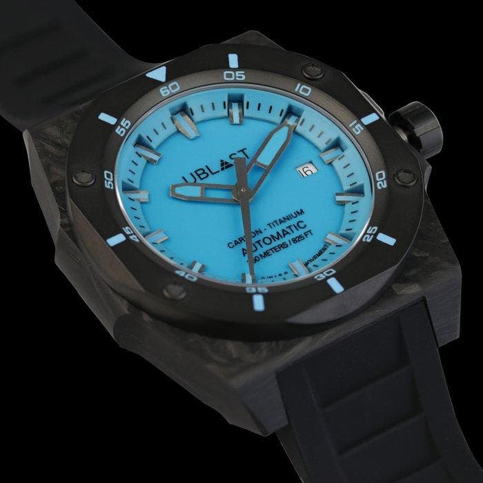 Ublast - Fusion - Forget Carbon & Titanium - UBFSN47BBU -, Handtassen en Accessoires, Horloges | Heren