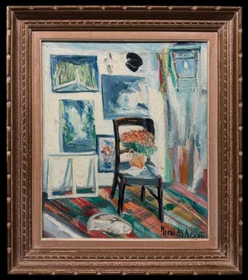 Nicolas Auburtin (1921-?) - LAtelier du Peintre