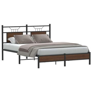 vidaXL Bedframe zonder matras bewerkt hout bruin eikenkleur, Verzenden, Nieuw