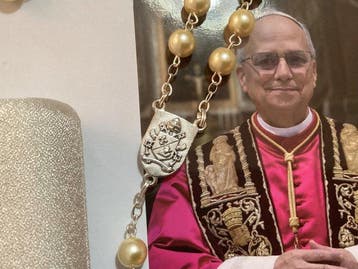 Paus Leo XIV - Rozenkrans bij de privé-audientie - Gezegend