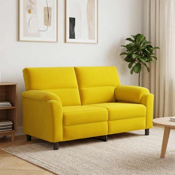 vidaXL bank / zetel Geel 174 x 85 x 93 cm fluweel, Huis en Inrichting, Verzenden, Nieuw