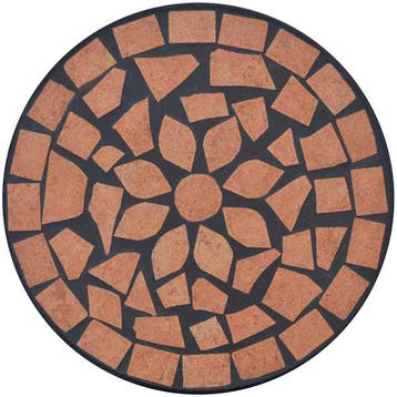 vidaXL Bijzeltafel mozaïek terracottakleurig, Verzenden, Nieuw