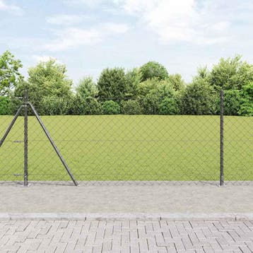 vidaXL gaashek met betonnen voetstuk 10 x 1 m PVC-Coated, Verzenden, Nieuw