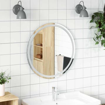 vidaXL LED Badkamerspiegel met spiegel Transparant Ø 70 cm, Verzenden, Nieuw
