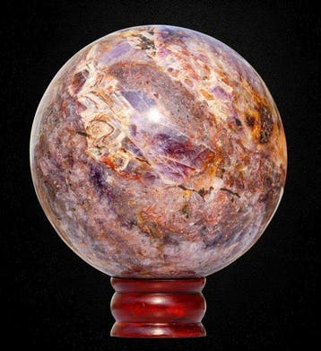150 mm Zeldzame Canadese Rode Cacoxeniet & Blauwe Amethist