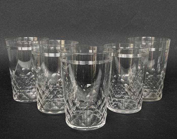 Baccarat - Drinkset - Prachtige set van 5 glazen/bekers -, Antiek en Kunst, Antiek | Glaswerk en Kristal