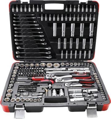Dopsleutelset 6,3 mm (1/4) / 10 mm (3/8) / 12,5 mm (1/2) 216, Verzenden, Nieuw