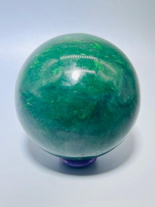 Intense Green Jade Nephrite - Sphere - AAA+ kwaliteit - Ø, Antiquités & Art, Curiosités & Brocante