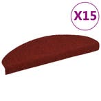 vidaXL Trapmatten zelfklevend 65x21x4 cm naaldvilt rood 15, Verzenden, Nieuw