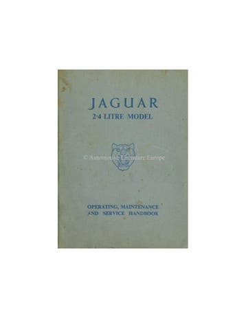 1956 JAGUAR MK I 2.4 INSTRUCTIEBOEKJE ENGELS, Ophalen of Verzenden