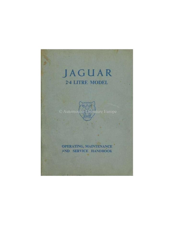 1956 JAGUAR MK I 2.4 INSTRUCTIEBOEKJE ENGELS, Autos : Divers, Modes d'emploi & Notices d'utilisation, Enlèvement ou Envoi