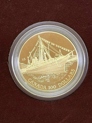 Canada. Elizabeth II. 100 Dollars 1991 “Empress of India”, Postzegels en Munten, Munten | Europa | Niet-Euromunten