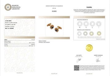Manchetknopen - 18 karaat Geel goud, Witgoud - 2.56ct. tw.