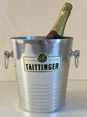 Champagne koeler - Taittinger - Verzilverd metaal, Antiek en Kunst