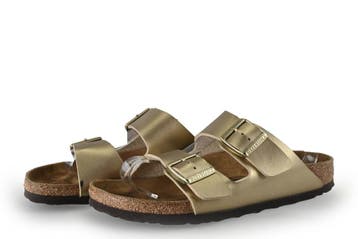 Birkenstock Sandalen in maat 39 Goud, Overige kleuren, Verzenden, Sandalen of Muiltjes, Gedragen