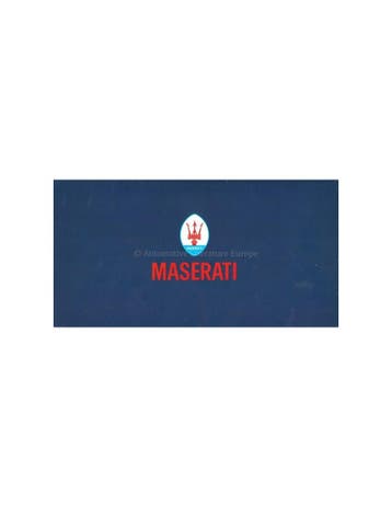 1976 MASERATI PROGRAMMA BROCHURE