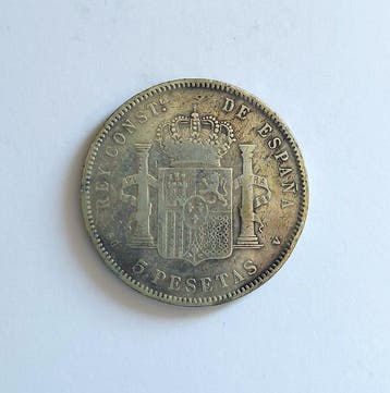 Espagne. Alphonse XIII. 5 Pesetas 1897 SGV (Sans prix de