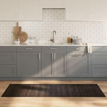 vidaXL Vloerkleed rechthoekig 70x200 cm bamboe donkerbruin, Verzenden