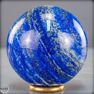 Natuurlijk koninklijk blauw lapis lazuli en pyriet Bol-