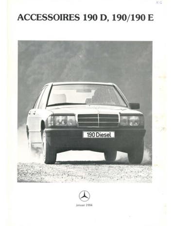 1984 MERCEDES BENZ 190D, 190 ACCESSOIRES BROCHURE NEDERLANDS, Ophalen of Verzenden