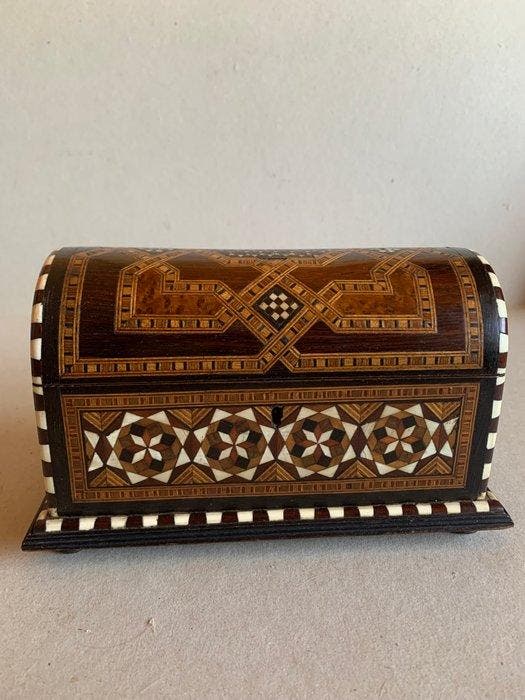 Boîte à bijoux - Bois - Boîte de marqueterie granadine, Antiek en Kunst, Curiosa en Brocante
