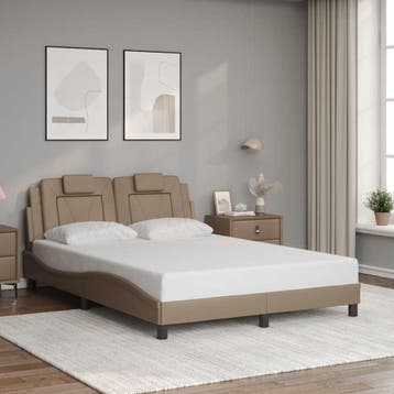 vidaXL Bedframe Viana zonder matras kunstleer, Verzenden, Nieuw