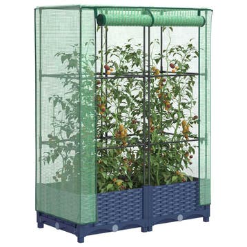 vidaXL Plantenbak verhoogd met kashoes 80x40x123 cm, Tuin en Terras, Verzenden, Nieuw