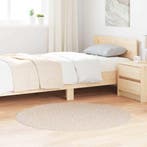 vidaXL Antislip Shaggy Tapijt Crème 120 x 120 cm PP, Verzenden, Nieuw