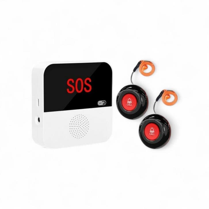 SOS Knoppen (2x) voor Ouderen (Inclusief Extern Display), Doe-het-zelf en Bouw, Alarmsystemen, Nieuw, Verzenden