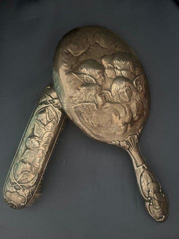 Toiletset (2) - William Comyns, Londra - .925 zilver -