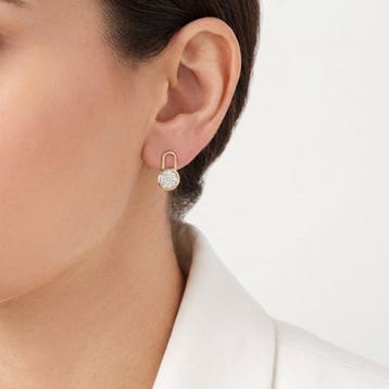 Oorbellen - 18 karaat Geel goud, Witgoud - 0.64ct. tw.