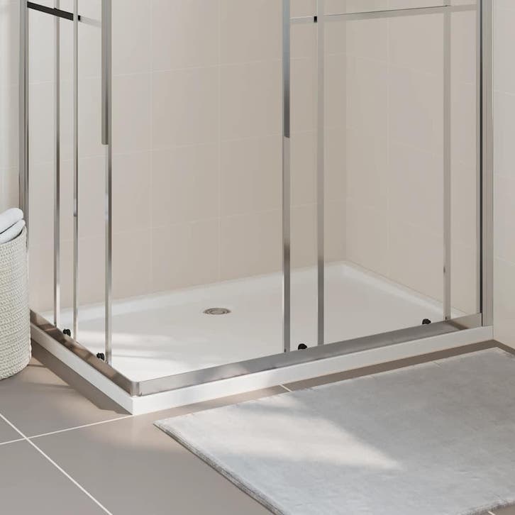 vidaXL Douchebak rechthoekig 80x120 cm ABS wit, Bricolage & Construction, Sanitaire, Envoi