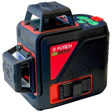 FUTECH 3D BRAVE | 3x360 Lijnlaser Groen | Compleet in koffer, Doe-het-zelf en Bouw, Verzenden, Nieuw