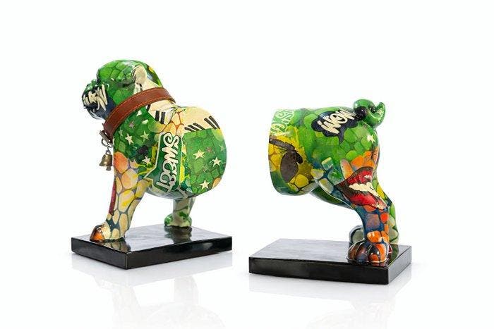Oliver Klapp (XX) - Boekensteunen - Hars - Street Art, Antiquités & Art, Art | Objets design