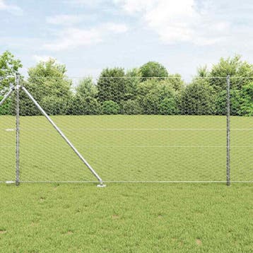 vidaXL zeshoekig gaasgek met palen 100 x 1,4 m, Verzenden