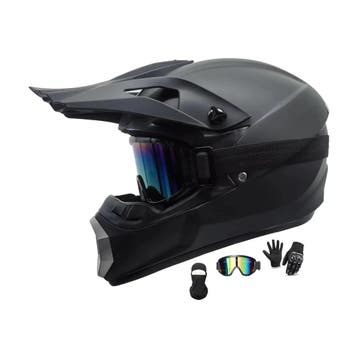 Helmblazia motocrosshelm fullface ABS met handschoenen en..., Motoren, Ophalen of Verzenden, Nieuw