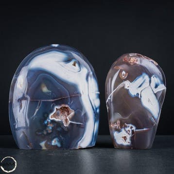 Orca Agaat Vrije-vorm Set – Eenvoudige elegantie in, Antiek en Kunst