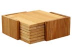 Set van 7 bamboe vierkantjes (10x10x0.6 cm), Verzenden, Nieuw