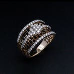 Ring - 14 karaat Geel goud - 0.57ct. tw. Diamant, Nieuw