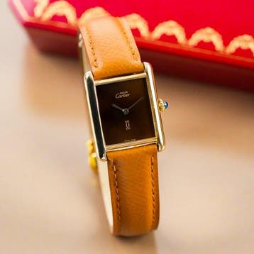 Cartier - Tank Must de Cartier Brown Tortoiseshell Dial -, Handtassen en Accessoires, Nieuw