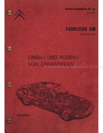 CITROÉN SM, IN- EN UITBOUW VAN ONDERDELEN (SERIE SB),