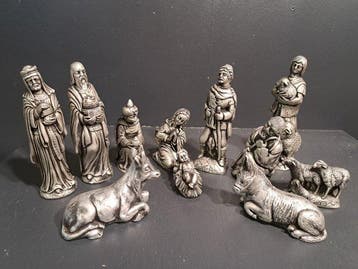 Kerststal - Gips - Prachtige kerstgroep